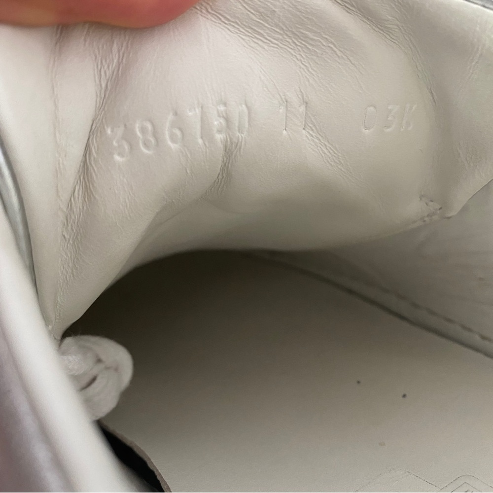 Gucci silver leather Web Sneakers - Picture 14 of 14